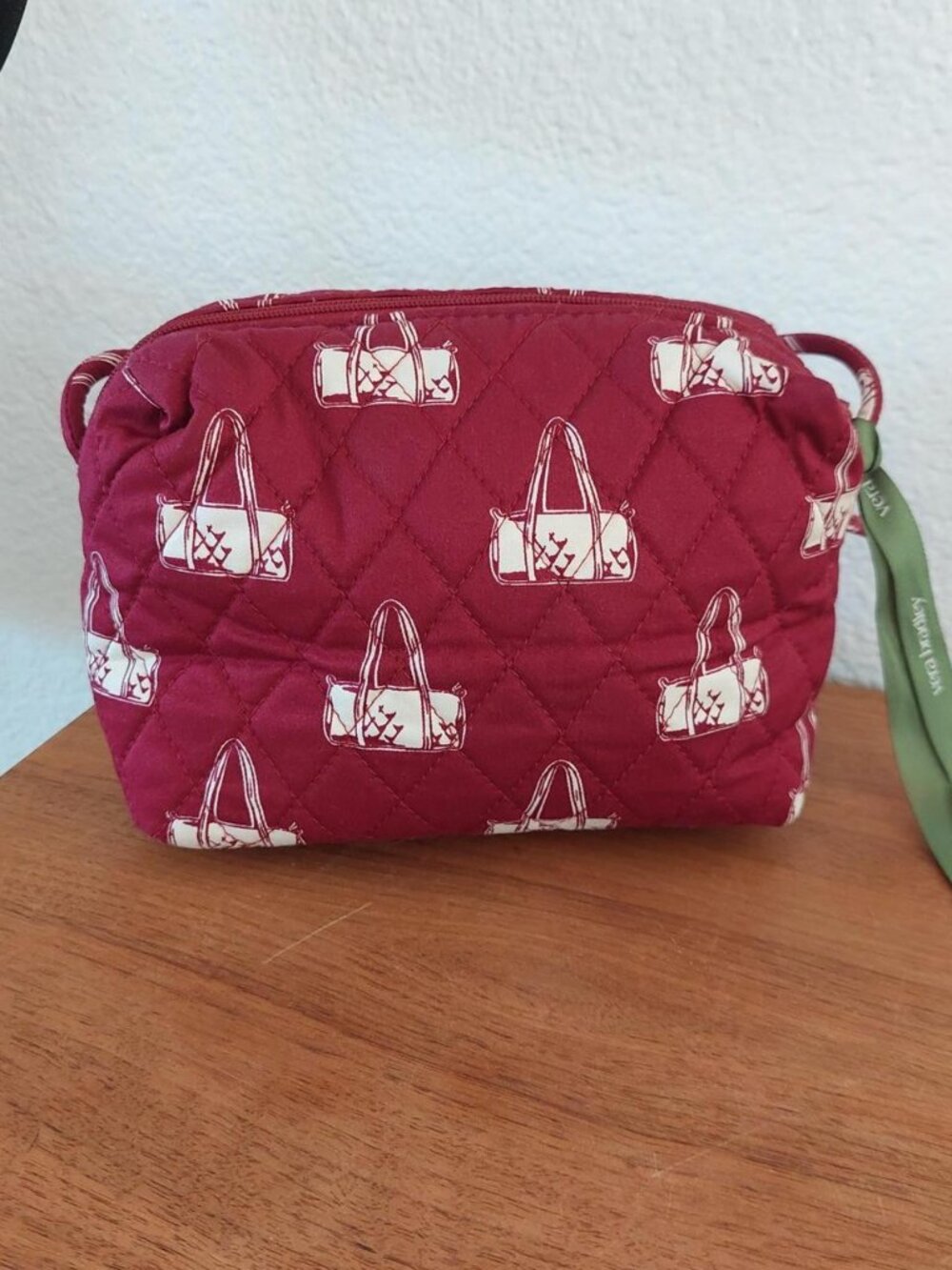 Vera Bradley Blake Crossbody bag featuring a white duffel bag mosaic print